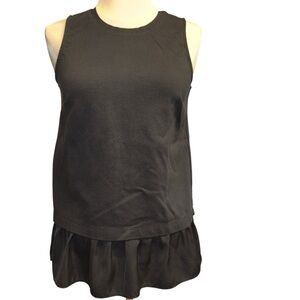 J. Crew blouse sleeveless wide shoulder straps keyhole in back peplum Sz XS